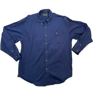 Alexander Julian Colours Button-down Long Sleeve 100% cotton Navy Blue Men’s XL